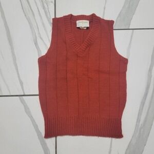Kids VIntage Fall Red/Orange vintage sweater vest knitwear
